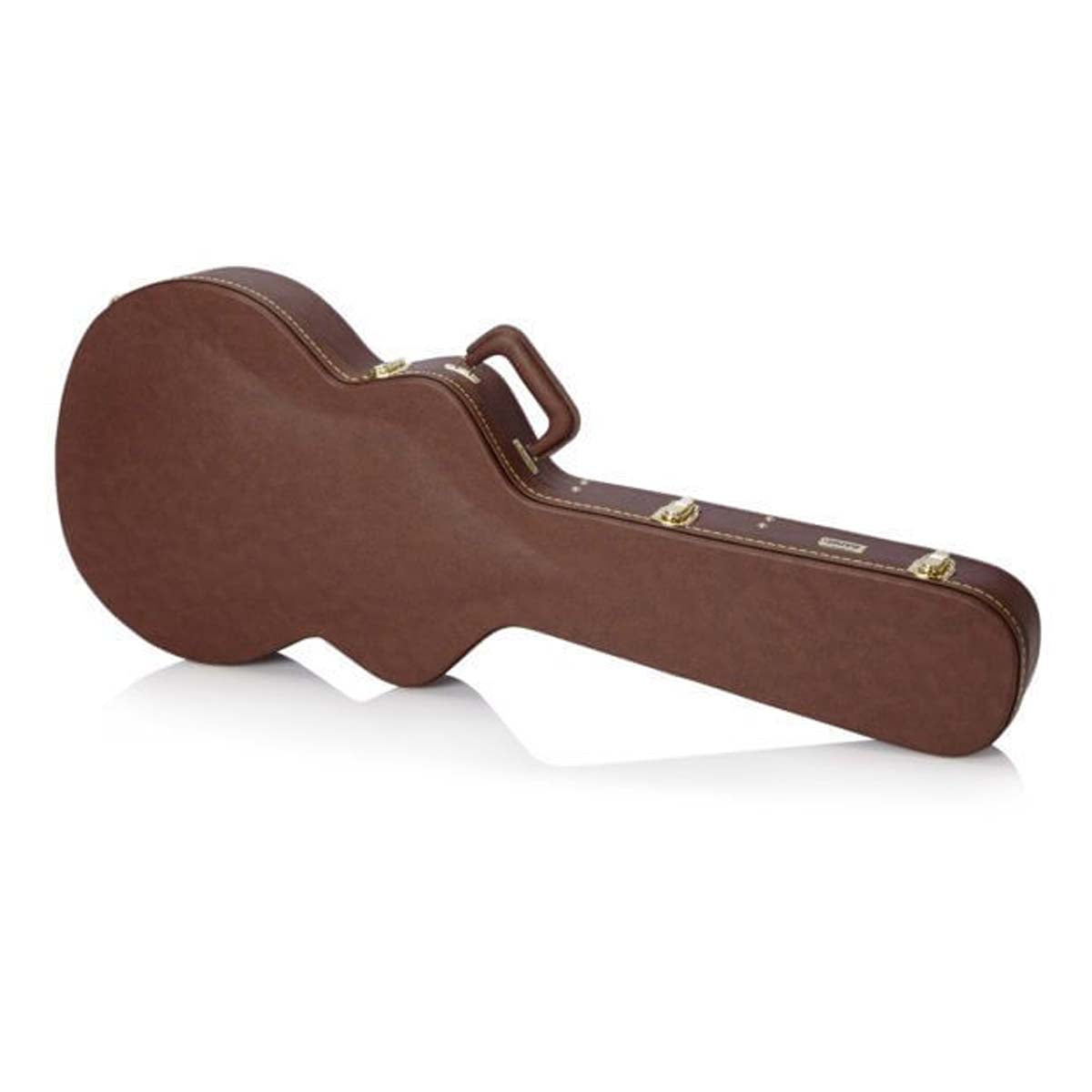 Gator GW-335-BROWN Deluxe Wood Case Vintage Brown for Semi-Hollow Guitar