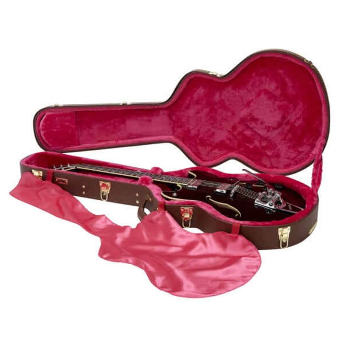 Gator GW-335-BROWN Deluxe Wood Case Vintage Brown for Semi-Hollow Guitar
