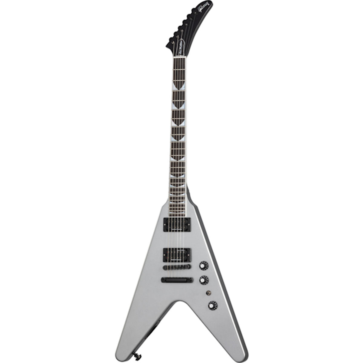 Gibson Dave Mustaine Signature Flying V EXP Electric Guitar Silver Metallic - DSVX00S1BC1