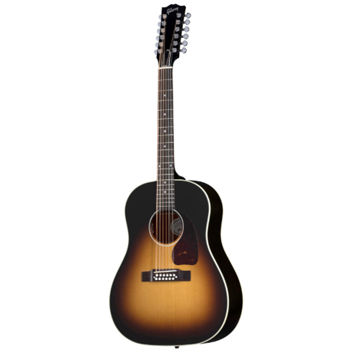 Gibson J-45 Standard Acoustic Guitar 12-String Left Handed Vintage Burst w/ Pickup & Hardcase - MCRS4512VSL