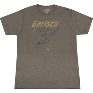 Gretsch Lightning Bolt T-Shirt Brown M Medium - 9222657506