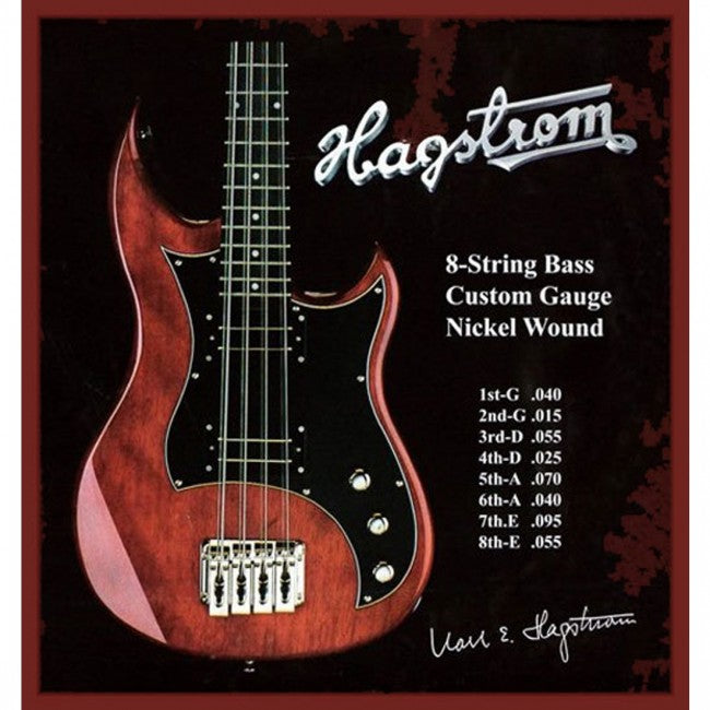 Hagstrom 8-String Custom Gauge Nickel Wound Bass Strings