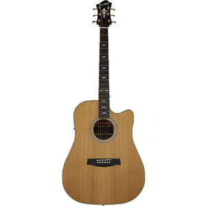 Hagstrom Elfdalia II Series Acoustic Guitar Dreadnought Natural w/ Pickup & Cutaway