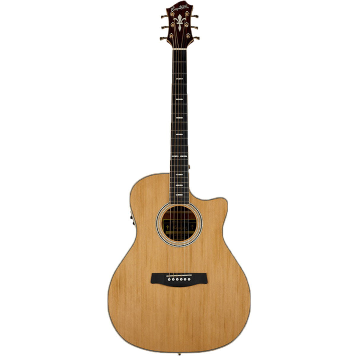 Hagstrom Elfdalia II Series Acoustic Guitar Grand Auditorium Natural w/ Pickup & Cutaway