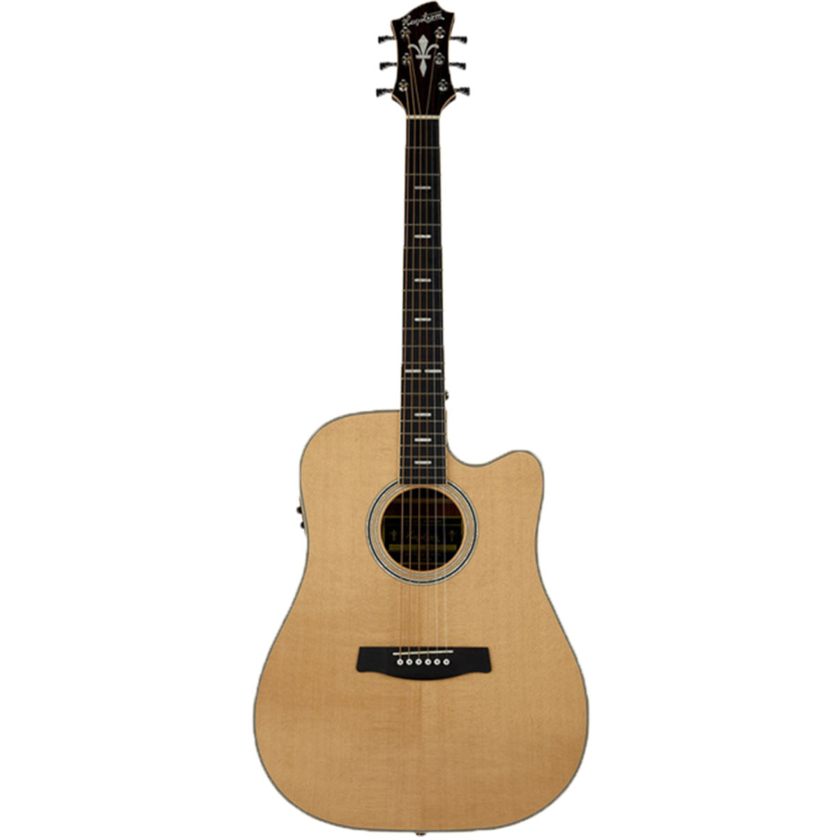 Hagstrom Orsa Series Acoustic Guitar Dreadnought Natural w/ Pickup & Cutaway