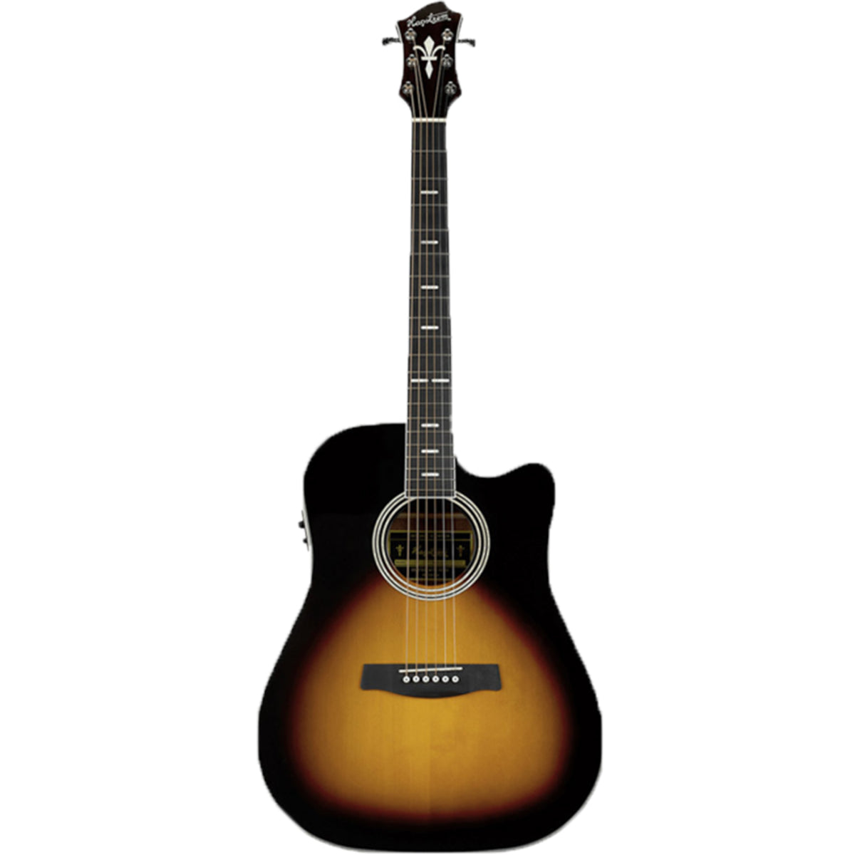 Hagstrom Siljan II Series Acoustic Guitar Dreadnought Tobacco Sunburst w/ Pickup &amp; Cutaway
