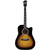 Hagstrom Siljan II Series Acoustic Guitar Dreadnought Tobacco Sunburst w/ Pickup & Cutaway