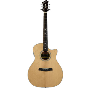 Hagstrom Siljan II Series Acoustic Guitar Grand Auditorium Natural w/ Pickup & Cutaway