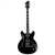 Hagstrom Viking Deluxe Electric Guitar Semi-Hollow Baritone Black w/ Hardcase