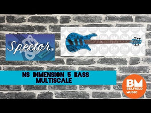 Spector NS Dimension 5 Bass Guitar Multiscale 5-String Black & Blue Gloss w/ Fishmans - NSDM5BKBL