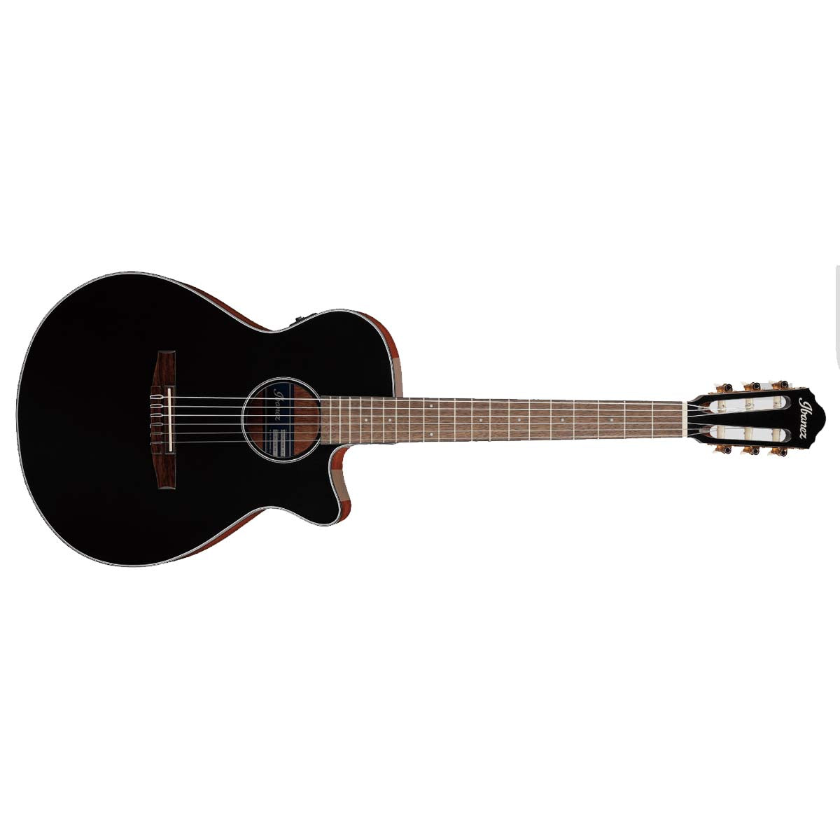 Ibanez AEG50N Classical Guitar Gloss Black w/ Pickup &amp; Cutaway - AEG50NBKH