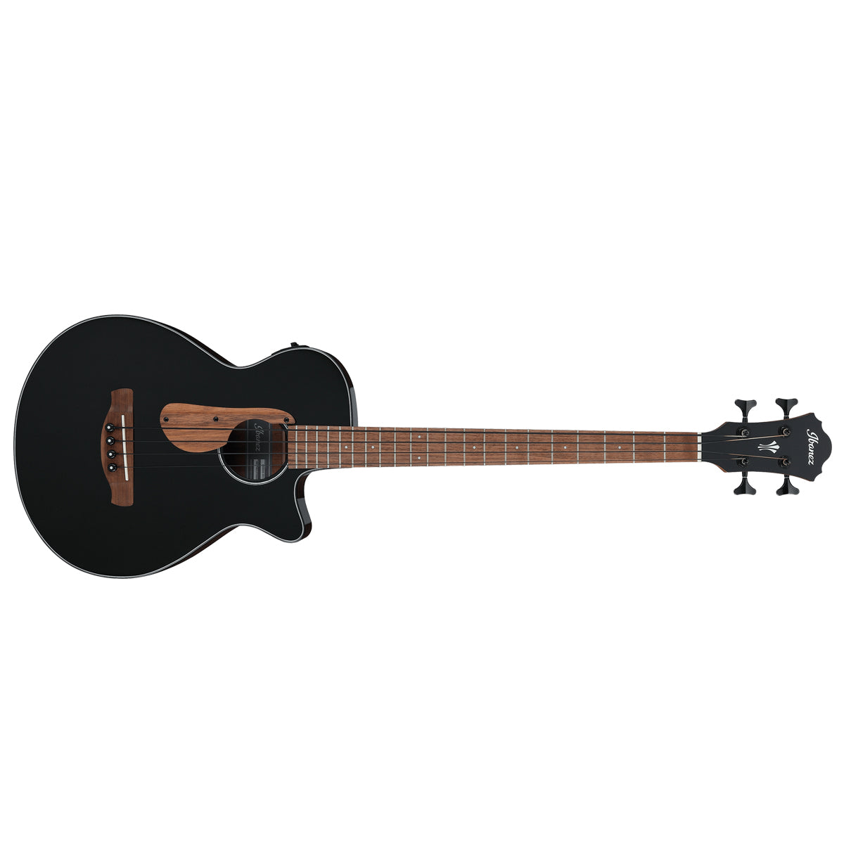 Ibanez AEGB24E Acoustic Bass Guitar High Gloss Black w/ Pickup &amp; Cutaway