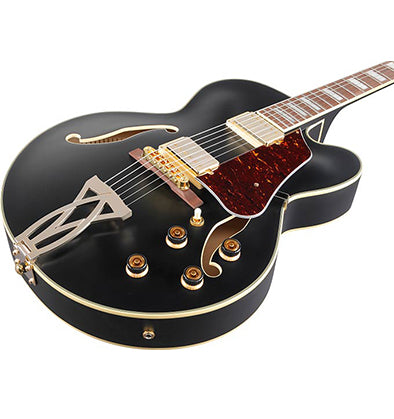 Ibanez AF75G BKF Artcore Semi Hollow Electric Guitar Black Flat