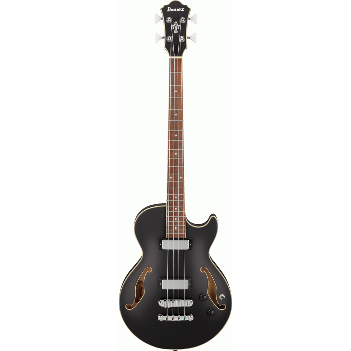 Ibanez AGB200 Artcore Electric Bass Guitar Hollow Body Black Flat