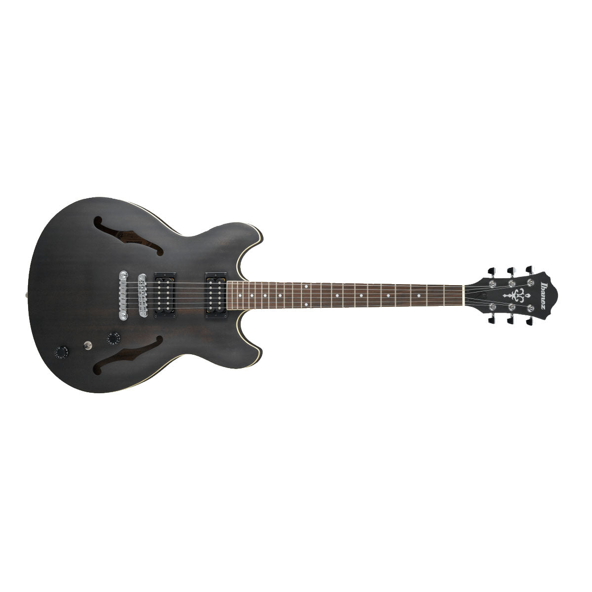 Ibanez AS53 Electric Guitar Hollow Boyd Flat Transparent Black - AS53TKF