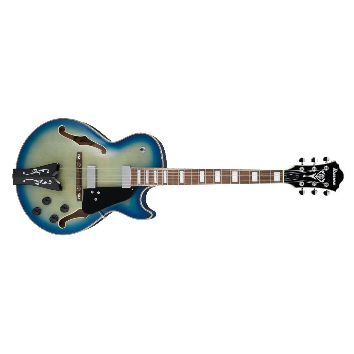 Ibanez GB10EM George Benson Signature Electric Guitar Hollow Body Jet Blue Burst - GB10EMJBB