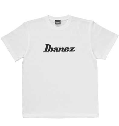 Ibanez IBAT008L White T-Shirt Black Logo Large