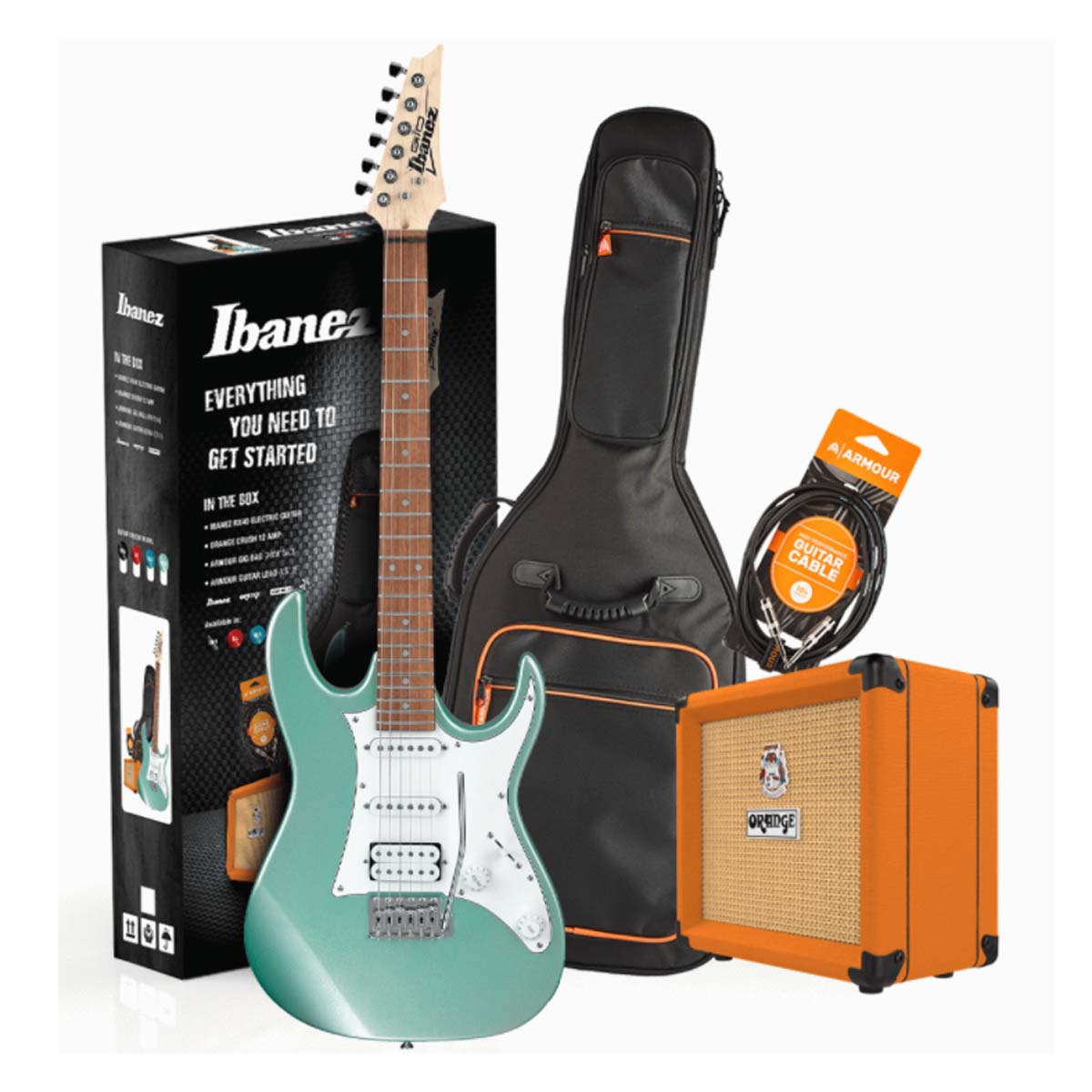 Ibanez RX40 Electric Guitar Pack Mint Green w/ Orange Crush 12 Amp &amp; Bag &amp; Lead - GTPRX40MGNPACK
