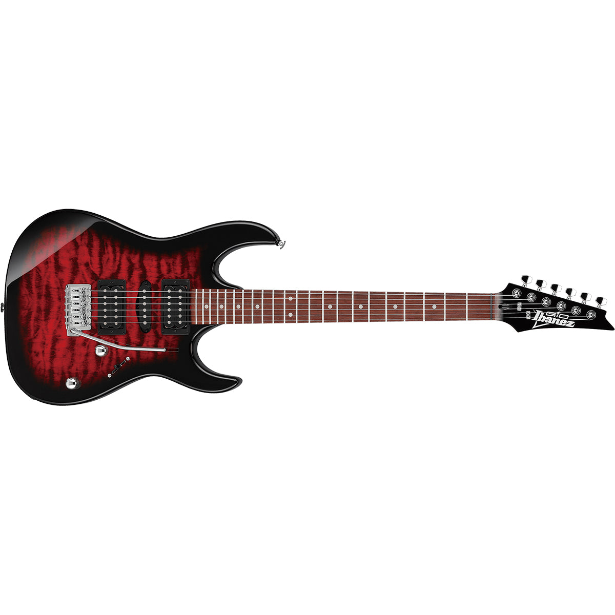 Ibanez RX70QA GIO Electric Guitar Transparent Red Burst - RX70QA-TRB