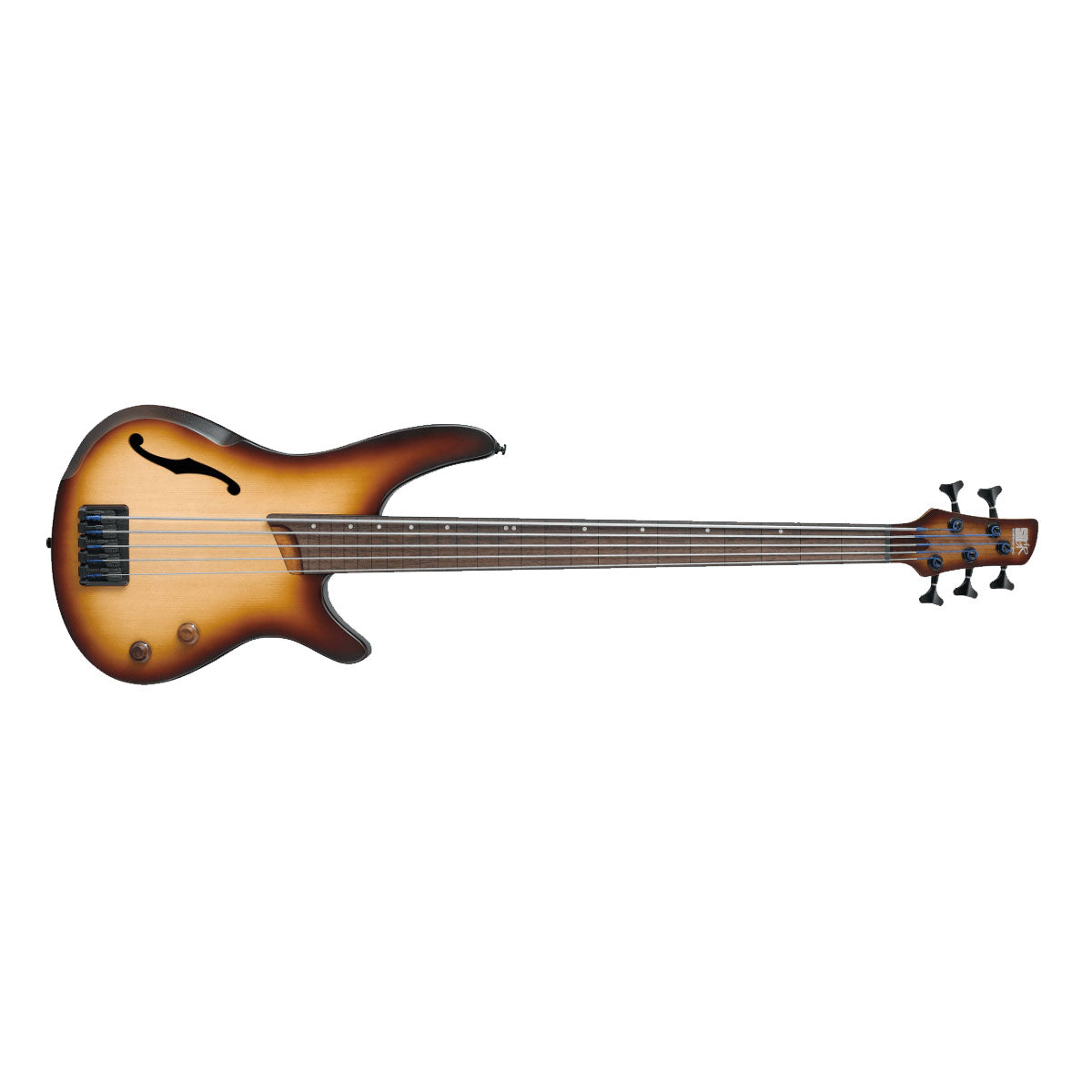 Ibanez SRH505F Bass Guitar 5-String Fretless Semi-Hollow Natural Browned Burst Flat - SRH505FNNF