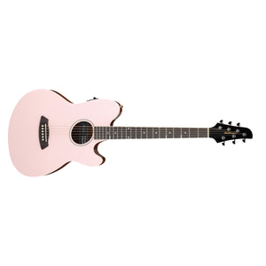 Ibanez TCY10E Talman Double Cutaway Acoustic Guitar Gloss Pastel Pink w/ Pickup - TCY10EPKH