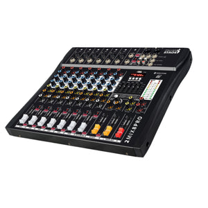 Italian Stage 2MIX8PRO USB Stereo Mixer 8-Ch w/ Bluetooth & DSP MultiFX
