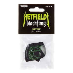 Jim Dunlop James Hetfield 1.14mm Ultex Black Fang Pick (6 Pack)