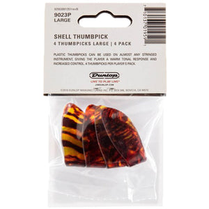 Jim Dunlop Large Shell Guitar Thumbpicks Players Pack (4 Picks) - JPTPLS