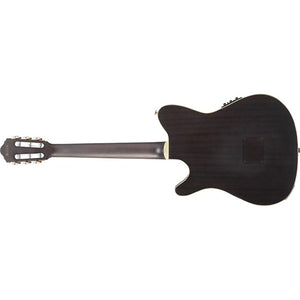 Ibanez TOD10NTKF Tim Henson Signature Classical Guitar Transparent Black Flat w/ Pickup