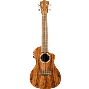 Lanikai Acacia Series Concert Ukulele All Solid Natural Satin Uke w/ Pickup & Polyfoam Case