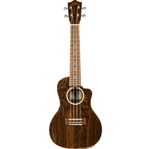 Lanikai Figured Bocote Thinbody Concert Ukulele Natural Satin Uke w/ Pickup & Deluxe Gig Bag