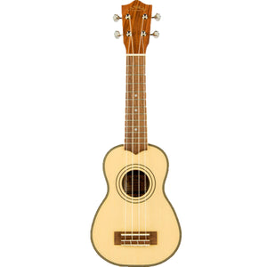 Lanikai Solid Spruce Top Series Soprano Ukulele Natural Satin Uke w/ Deluxe Gig Bag