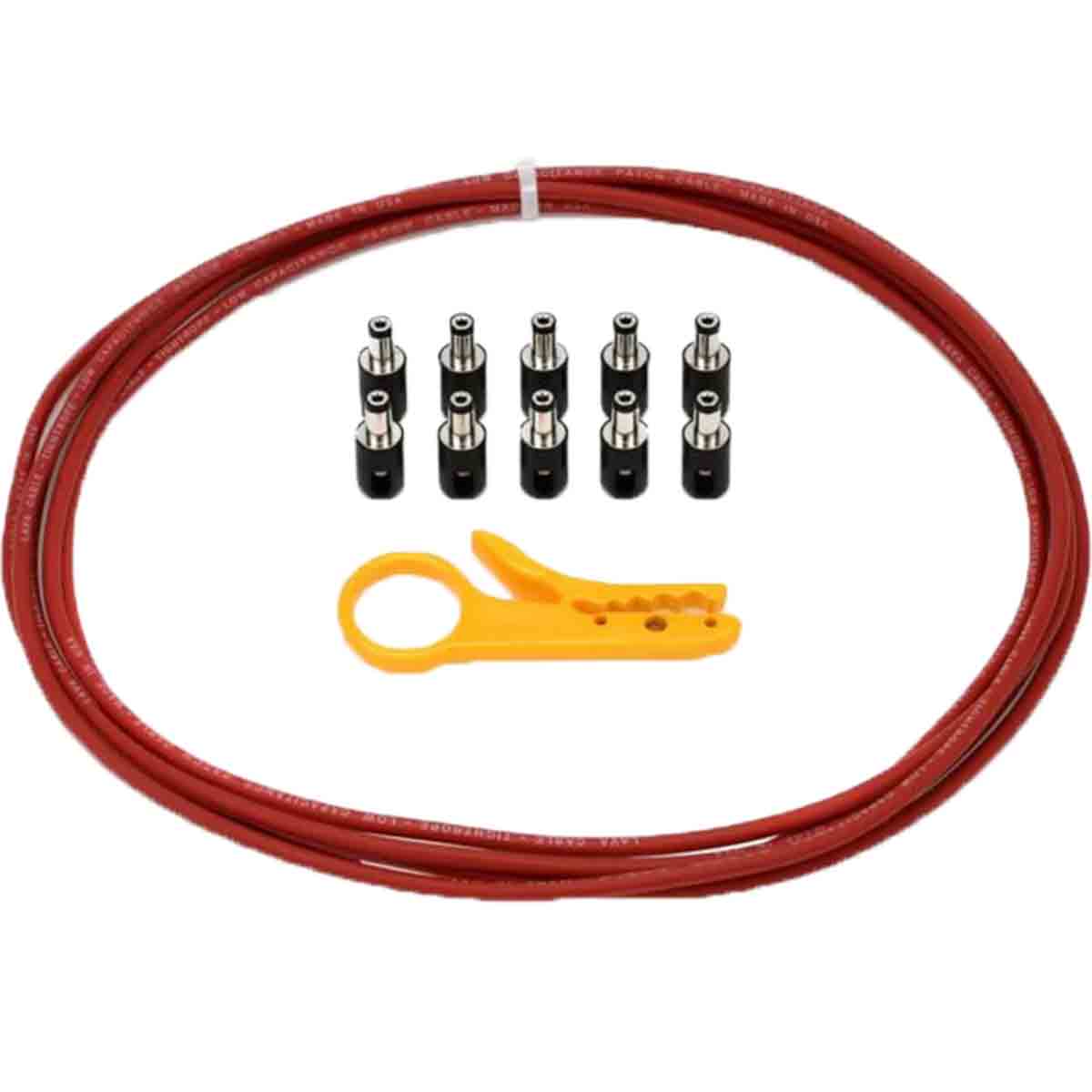 Lava Cable Tightrope DC Cable Kit Red w/ 10-DC Plugs & Stripper