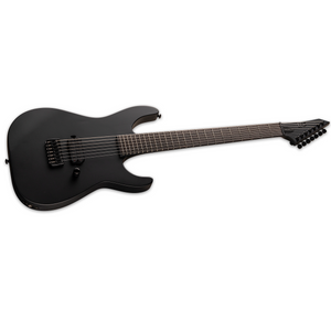 ESP LTD M-7HT Black Metal Electric Guitar 7-String Baritone Black Satin w/ Duncan - LM-7BHTBKMBLKS