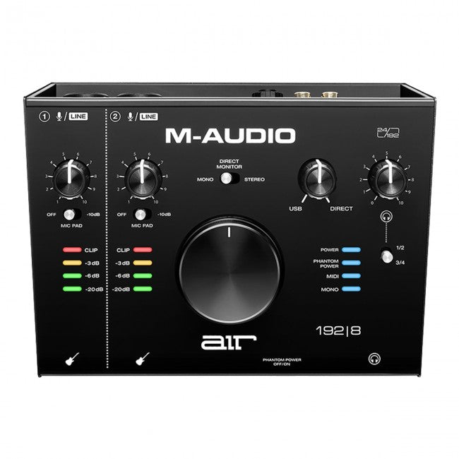 M-Audio AIR 192|8 Audio Midi Interface 2-In/4-Out 24/192 Input/Output