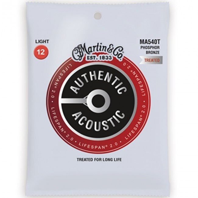 Martin MA540T Acoustic Guitar Strings Light Treated Phosphor Bronze 12-54 