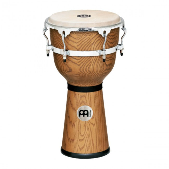 Meinl DJW3ZFA-M Floatune Series Wood Djembe 12inch Zebra Finished Ash