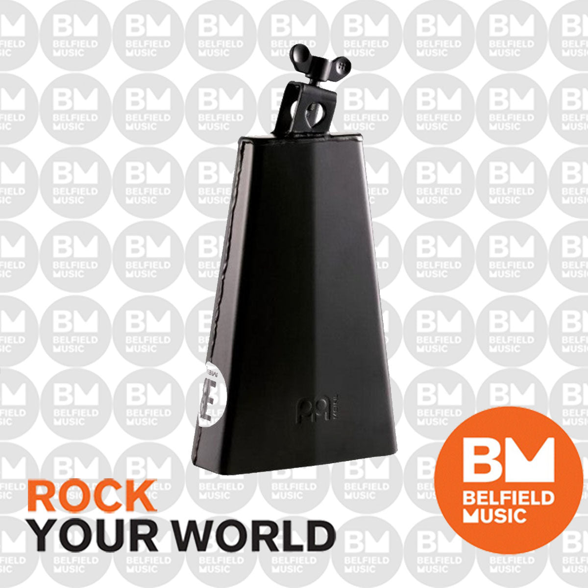 Cowbell (cloche) Meinl 8 Pouces Noire - Percussion, Son Tranchant, Montage 3/8"