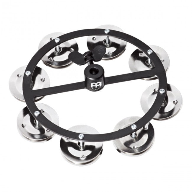 Meinl HTHH1BK Hi-Hat Tambourine Black w/ Single Row Stainless Steel Jingles