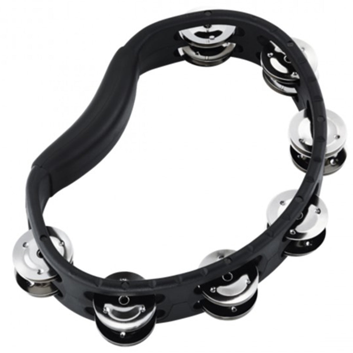 Meinl HTMT1BK Headliner Hand Held ABS Tambourine Black w/ 2 Rows Stainless Steel Jingles