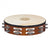 Meinl TAH2A-AB Headed Wood Tambourine African Brown w/ 2 Rows Aluminum Jingles