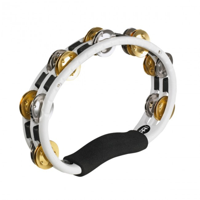 Meinl TMT1M-WH Hand Held ABS Tambourine White w/ Dual Alloy Jingles