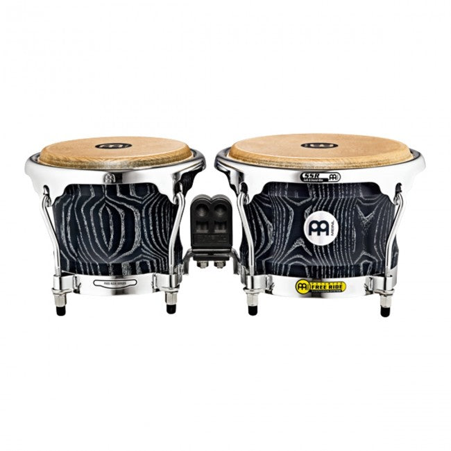Meinl WB400VBK-M Woodcraft Series Wood Bongo 7 &amp; 8 1/2inch Vintage Black 
