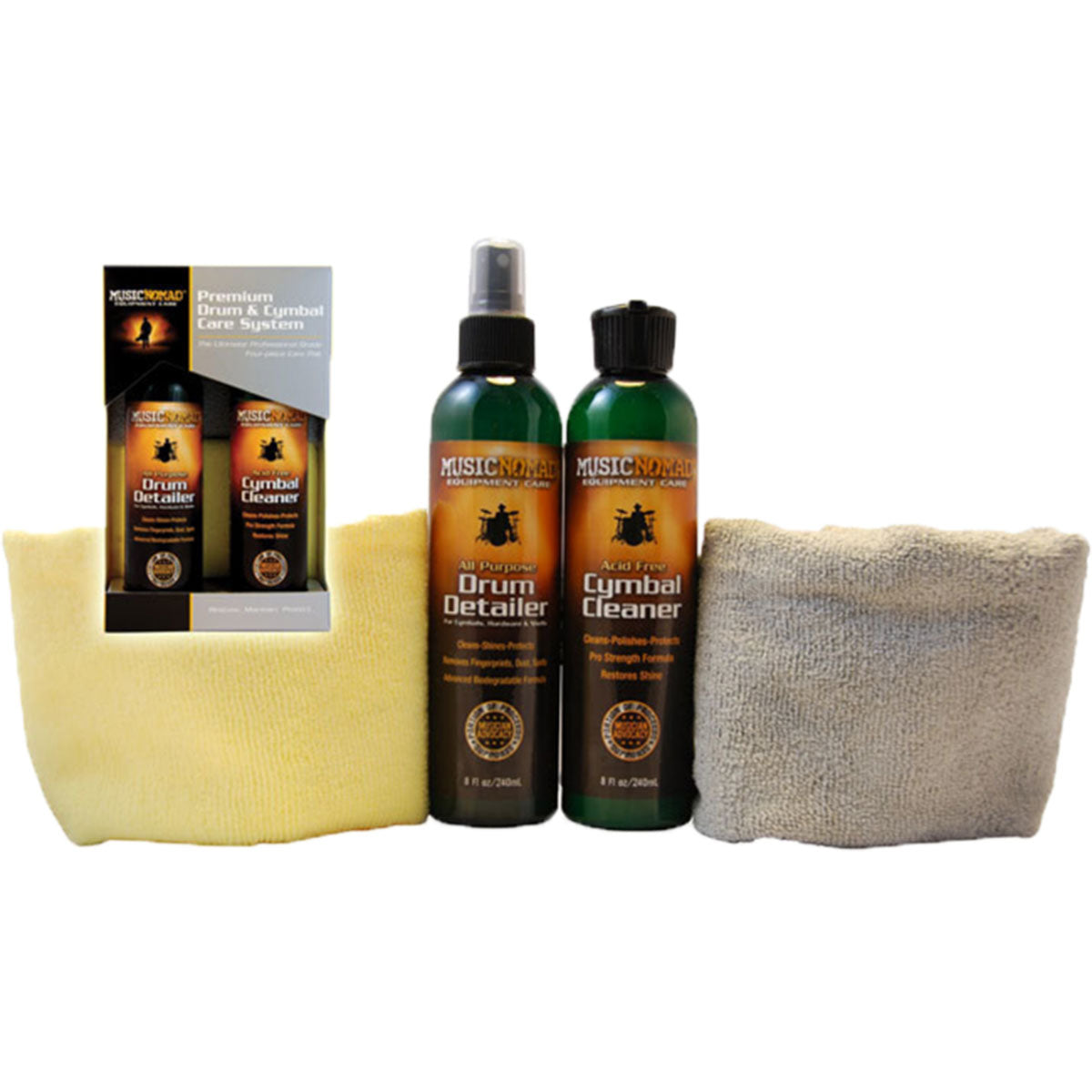 Music Nomad MN112 Premium Drum and Cymbal Care Kit 4-Piece