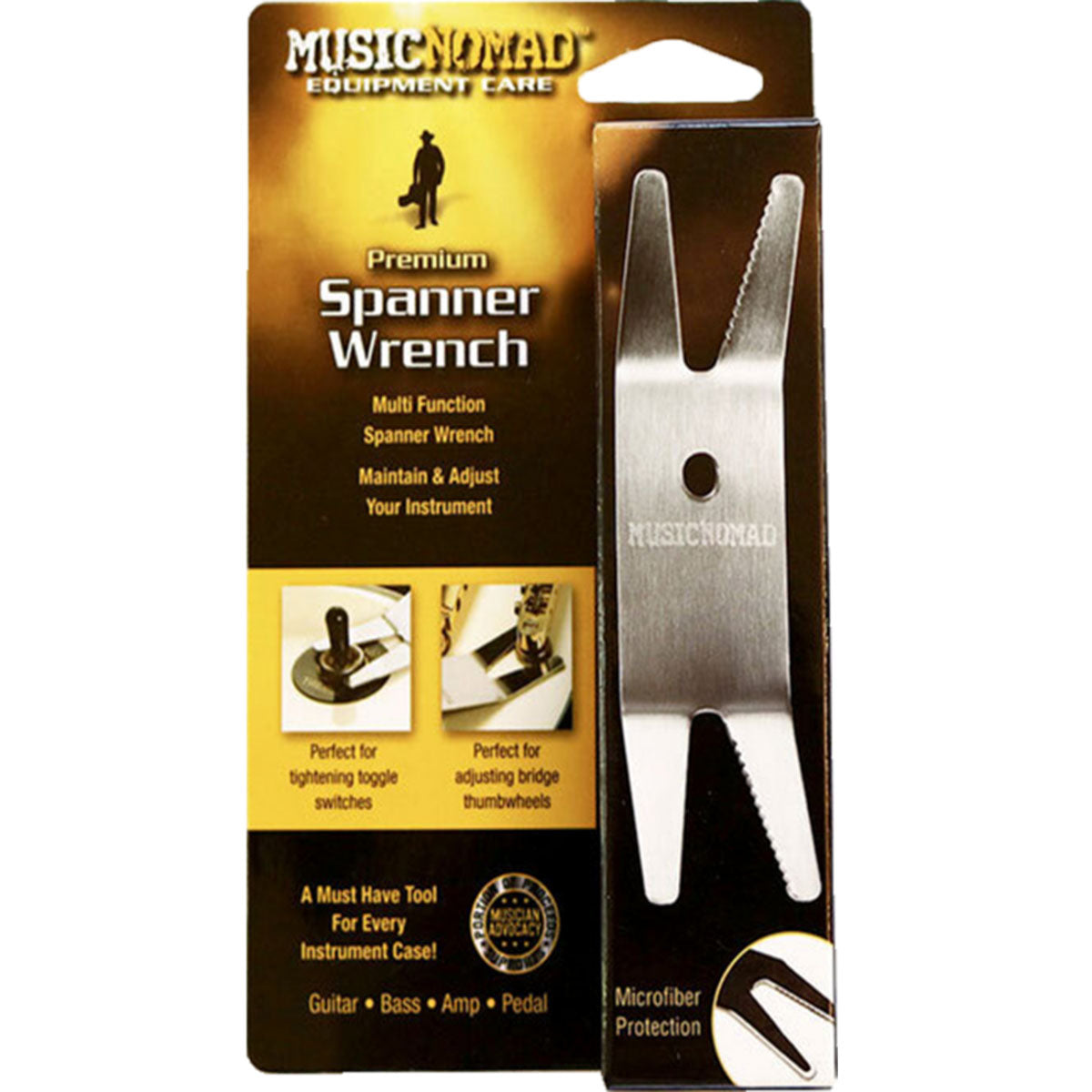 Music Nomad MN224 Premium Spanner Wrench w/ Microfiber Suede Backing