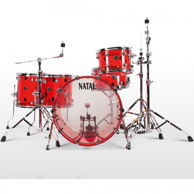 Natal Arcadia Acrylic Drum Kit Red