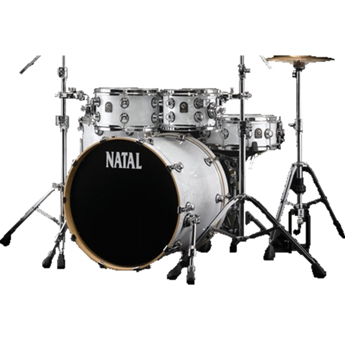 Natal Ash Drum Kit White Swirl (10 &amp; 12 Tom, 16 Floor 22 Bass, 14 Snare)