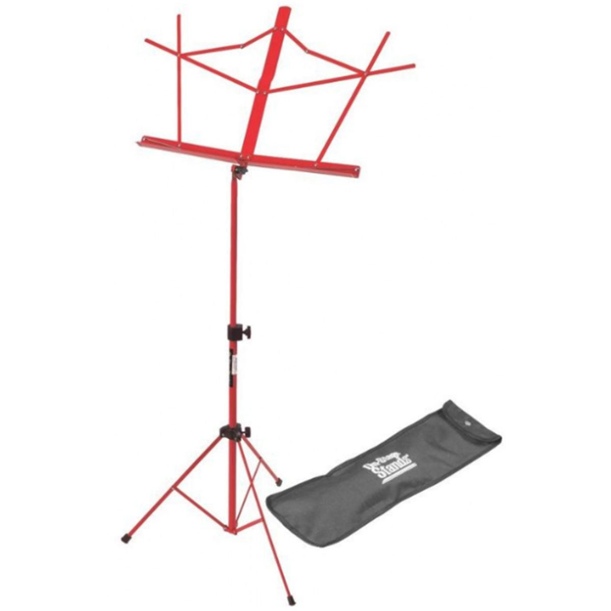 On Stage SM7122RB Red Music Stand with Bag
