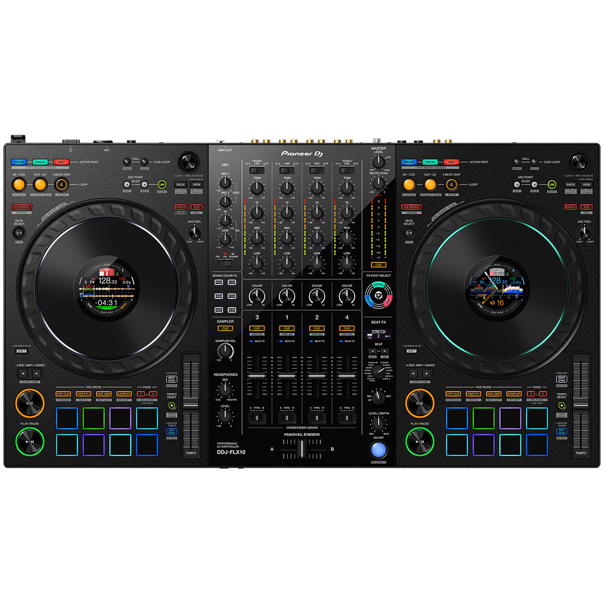 Pioneer DDJ-FLX10 DJ Controller 4-Channel for Rekordbox &amp; Serato DJ Pro DDJFLX10