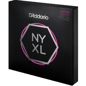 D'Addario NYXL32130SL Bass Guitar Strings 6-Str Nickel Wound Super Long Scale 32-130 Regular Light